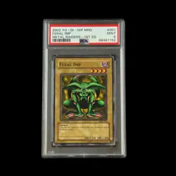 Yu-Gi-Oh! Slab Feral Imp Metal Raiders 1st Edition MRD-001 PSA 9 Mint 2002 - Image 1