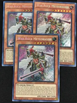 YUGIOH WAR ROCK METEORAGON LIOV-EN088 1ST SECRET X3 NM - Image 1