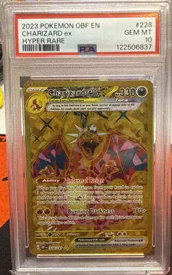 PSA 10 Charizard EX 228/197 Pokemon Scarlet Violet Obsidian Flames Gold Hyper - Image 1