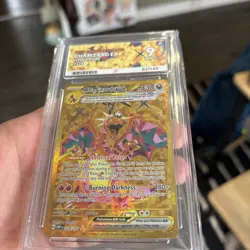 Pokemon TCG Hyper Rare Gold Charizard EX Card Obsidian Flames Ace 9 228/197 - Image 3