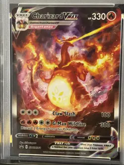 2022 POKEMON SWSH BLACK STAR PROMO #261 FULL ART/CHARIZARD VMAX PSA 8 - Image 2