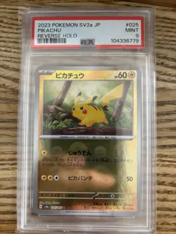 Pokemon Japanese Pikachu Poke Ball Reverse Holo 151 SV2a 025/165 PSA 9 2023 - Image 1