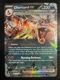 Charizard ex 054/091 Paldean Fates 2024 Holo Rare Pokemon Card TCG - Image 1