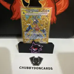Pokemon TCG Garchomp EX Full Art Hyper Rare Holo Card 260/182 Paradox Rift Gold - Image 1