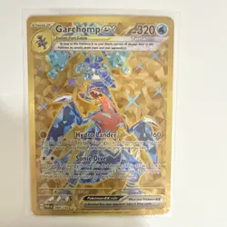 Pokemon TCG Garchomp EX Full Art Hyper Rare Holo Card 260/182 Paradox Rift Gold - Image 2