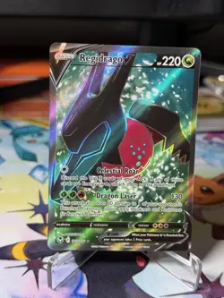 Regidrago V 183/195 Silver Tempest Full Art Ultra Rare Holo Pokemon Card NM - Image 1