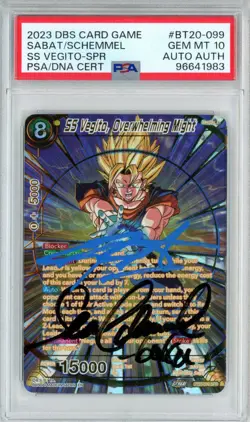PSA 10 Sabat Schemmel Dragon Ball Super Card Game SS Vegito, Overwhelming Might - Image 1