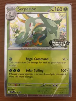 Serperior MEP064. Perfect Order Pokemon TCG Prerelease Promo Sealed Cards - Image 1