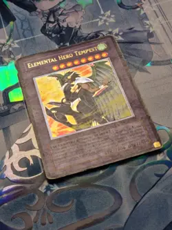 Elemental Hero Tempest EEN-EN034 Ultimate Rare 1st Edition Damaged Yugioh TCG - Image 2