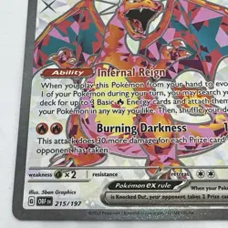 Pokemon TCG Charizard EX Card Obsidian Flames 215/197 English Rare - Image 4