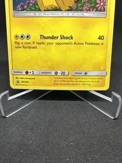 Pokemon TCG Pikachu SM206 Black Star Promo Cosmos Holo Sun & Moon Card - Image 4
