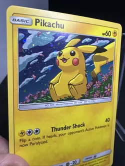 Pokemon TCG Pikachu SM206 Black Star Promo Cosmos Holo Sun & Moon Card - Image 5