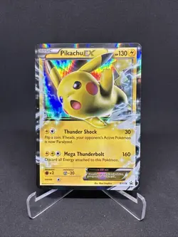 2016 Pikachu EX XY174 XY Black Star Promo Holo Ultra Rare Pokemon TCG Card - Image 1