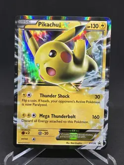 2016 Pikachu EX XY174 XY Black Star Promo Holo Ultra Rare Pokemon TCG Card - Image 2