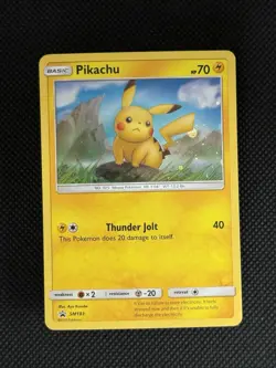 Pokemon Card - Pikachu - SM183 Sun & Moon Holo Promo - Image 1