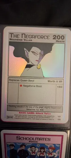 Sailor Moon Collectible Holo Foil Game Card - The Negaforce Villain #160 - Image 1
