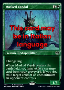 MTG MASKED VANDAL EXC - VANDALO MASCHERATO - KHM X IT FNM - MAGIC - Image 1