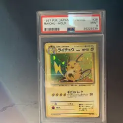 1996 Pokemon Base Set Japanese Basic #26 Raichu-Holo PSA 9 - Image 1