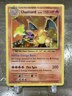 2016 POKEMON XY EVOLUTIONS #11/108 CHARIZARD HOLO RARE - Image 1