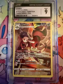 ARIADOS TG09/TG30 POKEMON BRILLIANT STARS TRAINER GALLERY HOLO l CGC 9 - Image 1