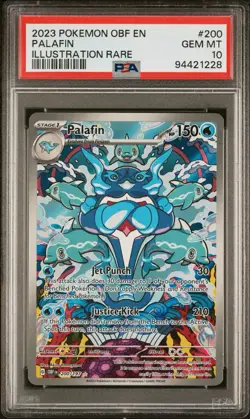 Pokemon Palafin Obsidian Flames Illustration Rare #200 PSA 10 Gem Mint - Image 1