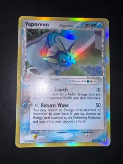 2005 Pokemon EX Delta Species Vaporeon Holo #18/113 ENG NearMint- - Image 2