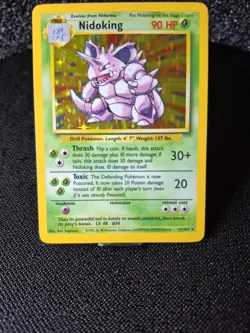 Pokemon TCG Nidoking Base Set Holo Unlimited Rare Card 11/102 LP Condition - Image 1