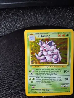 Pokemon TCG Nidoking Base Set Holo Unlimited Rare Card 11/102 LP Condition - Image 4