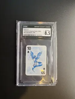 Graded 1999 Pokemon Bicycle Mini Playing Card Articuno 10 of Spades CGC 8.5 - Image 1