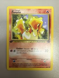 Pokemon Card Team Rocket 1st Edition Regular Finish Ponyta 64/82 NM-MT - Image 1