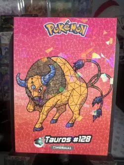 Tauros #128 - Cracked Ice Holo - Crystal Collection 2024 - Pokemon Card - Image 1