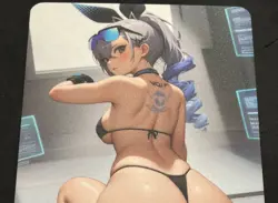 Matchmaker Spicy Waifu NSFW A5 Size Card Board Silver Wolf Honkai Star Tatto - Image 1