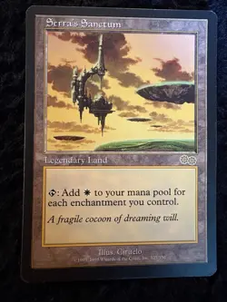 Magic the Gathering Serra's Sanctum Card Urza's Saga Rare 325/350 - Image 1
