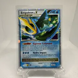 Vintage Y2K Empoleon LV.X Pokemon Black Star Promo Card #DP11 2007 Authentic - Image 1