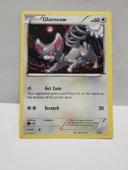Glameow 93/122 BREAKPoint Basic Common Pokemon TCG Card [ENG]* - Image 1