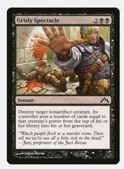 Grisly Spectacle #66 Gatecrash Magic Card With Protective Sleeve - Image 1