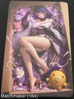 Matchmaker Spicy Waifu NSFW A5 Size Card Board Raiden Shogun Genshin Box Toy - Image 1