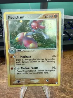 Medicham Hidden Legends Holo Rare Pokemon TCG Card 10/101 2004 - Image 1