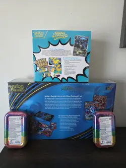 Pokemon TCG: Mega Charizard x Ex UPC & Acended Heroes ETB + 2 Tins Sealed - Image 2