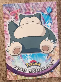 SNORLAX no 143 -pokemon topps bleu TV animation Edition - Non Holo - Image 1
