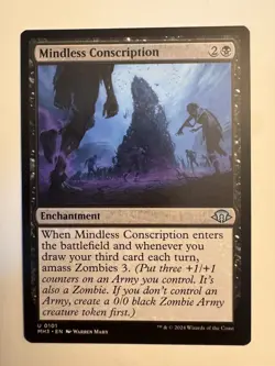 MTG Magic the Gathering Mindless Conscription (101/703) Modern Horizons 3 LP - Image 1