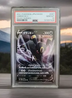 PSA 10 2021 Pokemon Japanese Sword & Shield Eevee Heroes Umbreon V #47 - Image 1