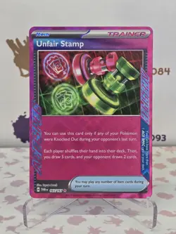 Unfair Stamp 165/167 ACE SPEC Rare Pokemon TCG Sv06: Twilight Masquerade Holo - Image 1