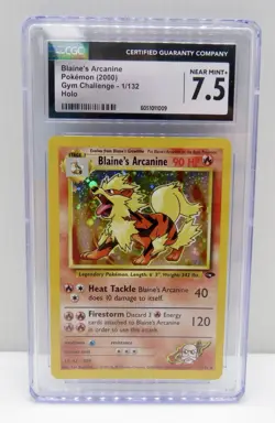 Pokemon Blaine's Arcanine Gym Challenge Holo Rare 1/132 CGC 7.5 - Image 1