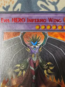 Evil HERO Inferno Wing (DOUBLE Red INK) MISPRINT LDS3-EN027 1st Edition Yugioh - Image 2