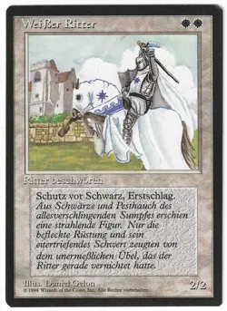 ►Magic-Style◄ MTG - White Knight - German Revised FBB - Good - Image 1