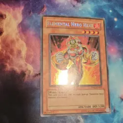 YuGiOh TCG Elemental HERO Heat PP02-EN007 Secret NM/VLP Holo Bleed - Image 1