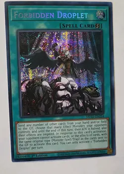 YUGIOH FORBIDDEN DROPLET MP22-EN254 SECRET 1ST ED NM - Image 1