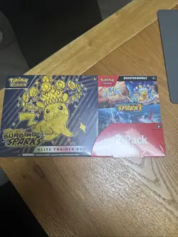 Pokemon SURGING SPARKS Elite Trainer Box Etb & Booster Bundle Costco 2 Pack - Image 1