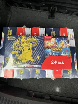 Pokemon SURGING SPARKS elite Trainer Box Etb & Booster Bundle Costco 2 Pack - Image 1